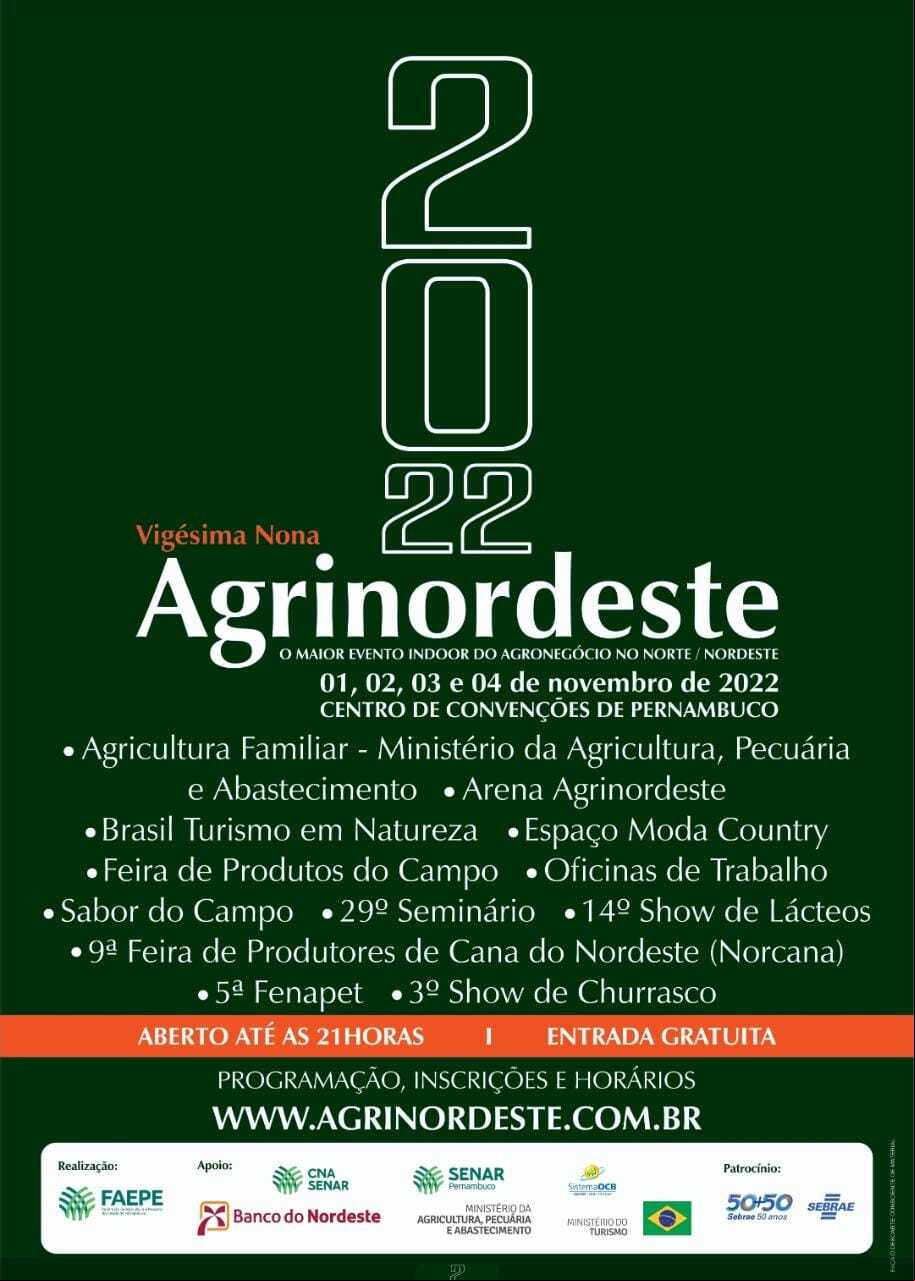 2 Versao CARTAZ 29 AGRINORDESTE 2022 PARA USAR ATE 30 11 22